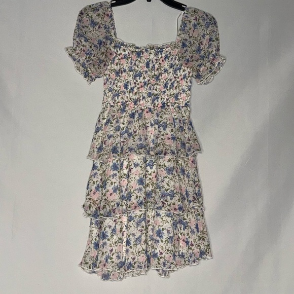 Thirty Thirty Dresses & Skirts - Thirty Thirty LA Multicolor Floral Ruffle Smocked A-Line Dress XS EUC